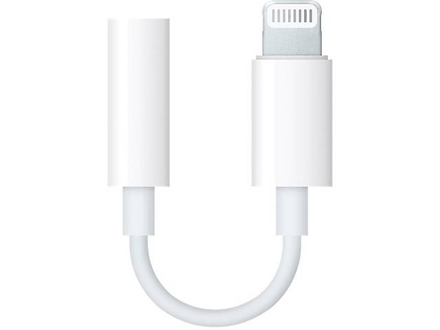 Кабель Apple Lightning to 3.5 mm Headphone Jack Adapter 10 см Белый (6793694)