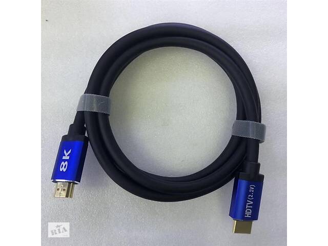 Кабель Atcom (88888) HDMI-HDMI V.2.1, Real 8K, вилка/вилка, 2м, черный