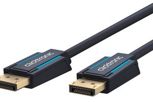 Кабель ClickTronic DisplayPort M/M 1.0m v1.4 8K@60Hz 19pin D=7.3mm OFCu Черный (75.04.0992)