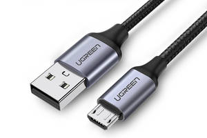 Кабель для зарядки и передачи данных Ugreen US290 Micro USB 60403 5V/3A 3 м Серый