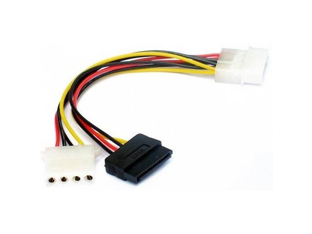 Кабель Gembird CC-SATA-PSY2 Molex female to Molex male + SATA power cable (Код товара:28123)
