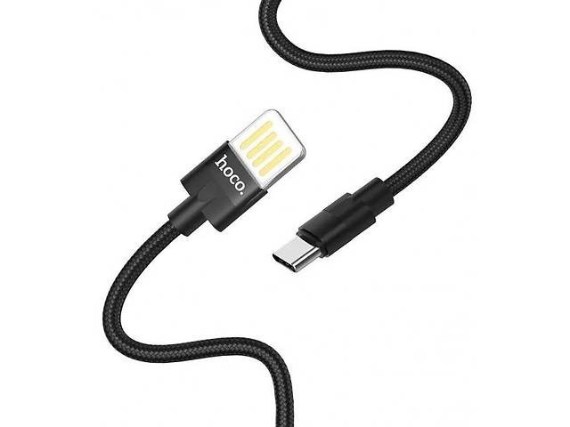 Кабель Hoco U55 Outstanding USB to Type-C 2-Sided 2.4A 1.2m Black (Код товара:24098)