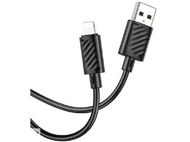 Кабель Hoco X88 Gratified USB to Lightning 2.4A 1m Black (Код товара:27899)