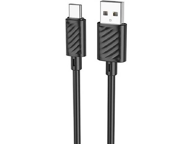 Кабель Hoco X88 Gratified USB to Type-C 2.4A 1m Black (Код товара:28175)