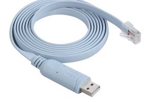 Кабель Lucom USB2.0 A-RJ45 RS232 M/M Cisco 1.8m FTDI232+ZT213 Голубой (62.09.8309)
