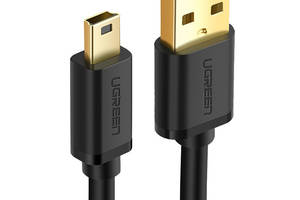 Кабель Mini USB Ugreen US132 для зарядки и передачи данных 1 м Черный (10355)