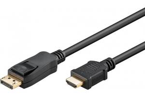 Кабель монітора-адаптер EFB DisplayPort-HDMI M/M (HDMIекран) 5.0m v1.1 1080p D=7.3mm чорний (74.05.5615)