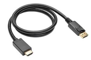 Кабель монітора-адаптер Gutbay DisplayPort-HDMI M/M (HDMIекран) 2.0m v1.1 1080p D=7.3mm чорний (78.01.4376)