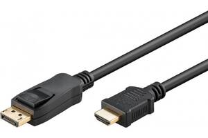 Кабель монітора-адаптер Gutbay DisplayPort-HDMI M/M (HDMIекран) 5.0m v1.1 1080p D=7.3mm чорний (78.01.2830)