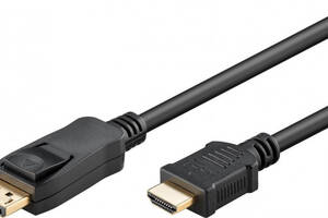 Кабель монітора-адаптер Gutbay DisplayPort-HDMI M/M (HDMIекран) 5.0m v1.1 1080p D=7.3mm чорний (78.01.2830)