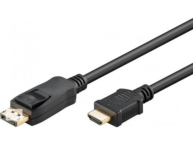 Кабель монітора-адаптер Gutbay DisplayPort-HDMI M/M (HDMIекран) 5.0m v1.1 1080p D=7.3mm чорний (78.01.2830)