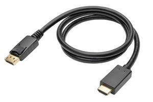 Кабель монітора-адаптер Lucom DisplayPort-HDMI M/M (HDMIекран) 2.0m v1.1 1080p D=7.3mm чорний (25.02.5050)