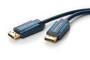 Кабель монітора-сигнальний ClickTronic DisplayPort M/M 10.0m Casual 4K@60Hz D=6.0mm 112xWires синій (75.07.0715)