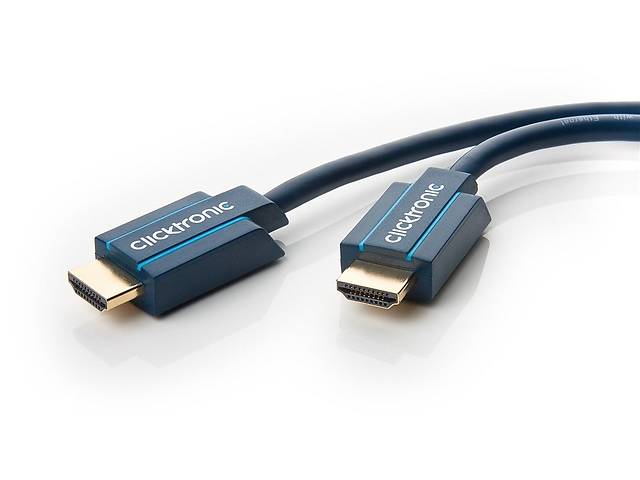 Кабель монітора-сигнальний ClickTronic HDMI M/M 10.0m HS+HEC+ARC 4K@60Hz D=9.5mmCasual синій (75.07.0307)