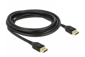 Кабель монітора-сигнальний Delock DisplayPort M/M 3.0m v1.4 8K@60Hz 19pin D=7.5mm Sert. чорний (70.08.5661)