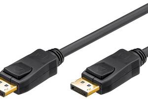 Кабель монітора-сигнальний Goobay DisplayPort M/M 10.0m v1.1 4K@30Hz 19pin +Lock Gold чорний (75.06.6825)