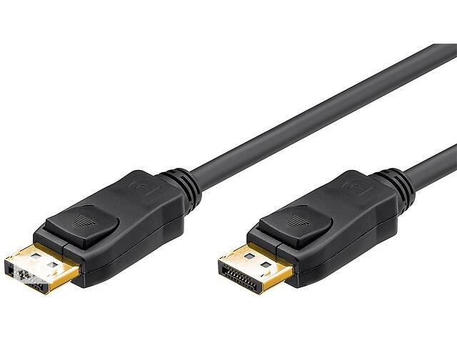 Кабель монітора-сигнальний Goobay DisplayPort M/M 15.0m v1.1 4K@30Hz +Lock Gold чорний (75.06.6826)