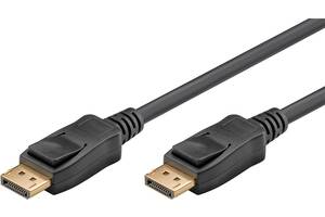 Кабель монітора-сигнальний Goobay DisplayPort M/M 2.0m v1.4 8K@60Hz 19pin Cu Gold чорний (75.04.9969)