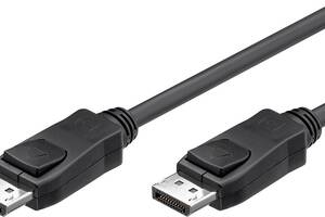 Кабель монітора-сигнальний Goobay DisplayPort M/M 5.0m v1.1 1080p 19pin D=6.5mm Gold чорний (75.05.1955)