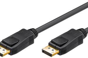 Кабель монітора-сигнальний Goobay DisplayPort M/M 5.0m v1.2 4K@60Hz G500 sw Gold чорний (75.04.9961)