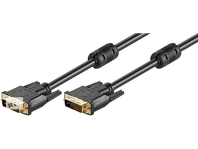 Кабель монітора-сигнальний Goobay DVI M/M 10.0m 24+1 D=8.0mm Ferrite 2xS Gold Сu чорний (75.03.4210)