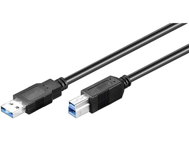 Кабель принтера Goobay USB3.0 A-B M/M 3.0m 2xShielded AWG28 Cu UL-Certif. чорний (75.09.5654)