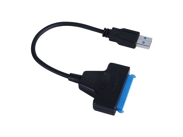 Кабель пристроїв-адаптер Lucom USB3.0 A-SATA 22p адаптер HDD 0.20m 5Gbps чорний (62.09.8001)