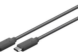 Кабель пристроїв Goobay USB Type-C M/M 1.0m (USB3.2Gen2x2) 20Gbps 100W/5A Cu чорний (75.03.8873)