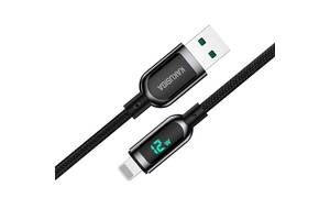 Кабель синхронизации Kakusiga KSC-599 Save Series USB - Lightning с дисплеем 5А 1.2 м Black