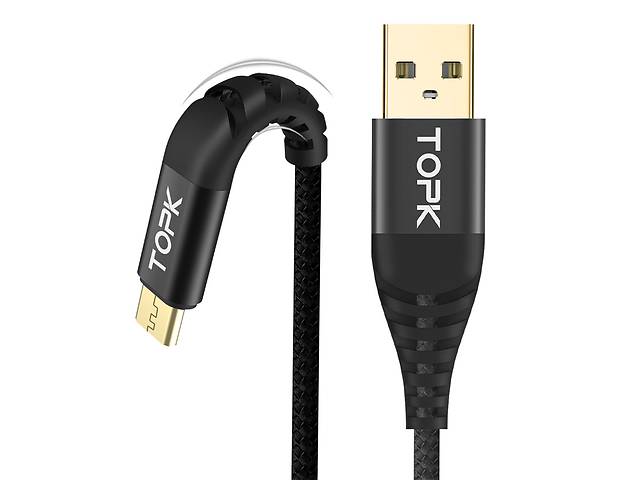 Кабель синхронизации Topk USB (TK42C-VER2) MicroUSB Black (3871-10881a)