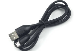 Кабель USB-micro USB 1 м круглый черный
