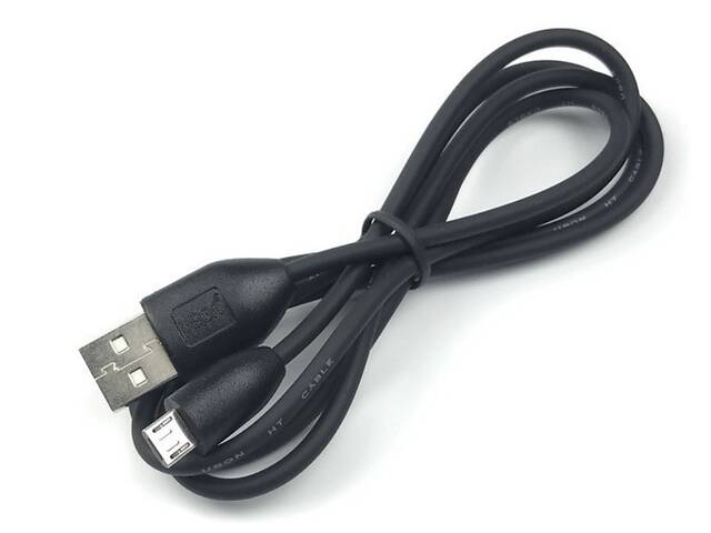 Кабель USB-micro USB 1 м круглый черный