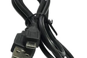 Кабель USB-micro USB 80 см круглый черный