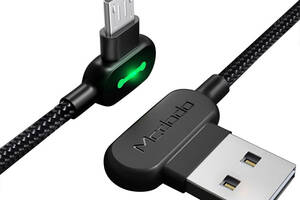 Кабель USB Micro USB Mcdodo с двусторонним USB разъемом LED индикацией 1.2 м Черный (10066)