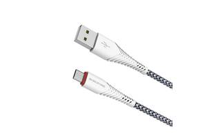 Кабель USB TO TYPE-C Borofone BX25 Powerful 3A,1M, Nylon, TPE Connectors, White