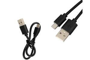 Кабель USB-Type C 0,8м черный