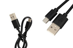 Кабель USB-Type C 0,8м черный