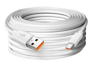 Кабель USB - Type-C 2A для зарядки и питания Digital 7 м Белый (USB Type-C 7m)