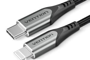 Кабель Vention Type-C - Lightning PD 18W 3A 480Mbps 1m Grey (TACHF)