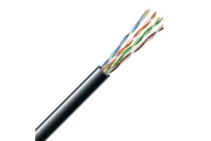 Кабель витая пара ЗЗЦМ UTP PE 4х2х0.5 24 AWG cat.5e (UTP медь наружный) бухта 305 м черный