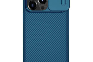 Карбоновая накладка Nillkin CamShield Pro Magnetic Apple iPhone 13 Pro 6.1' Синий 1215511