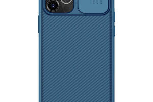 Карбоновая накладка Nillkin CamShield Pro Magnetic для Apple iPhone 12 Pro Max 6.7 Синий 1098144