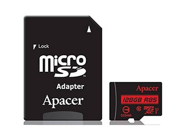 Карта памяти Apacer microSDXC UHS-I 85R 128GB сlass10 + SD адаптер