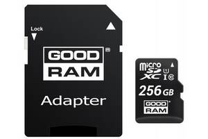 Карта пам'яті GoodRam microSDXC 256GB UHS-I (M1AA-2560R12) + адаптер SD (6570508)