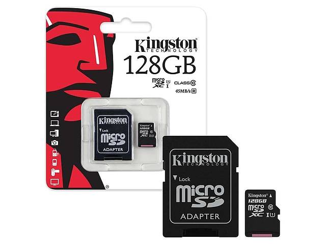 Карта памяти Kingston 128Gb micro SD Class 10