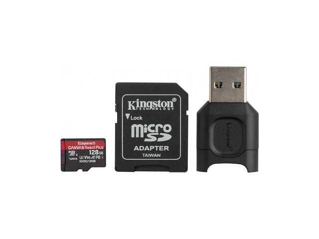 Карта памяти Kingston 128GB microSDXC class 10 Canvas React+ (MLPMR2/128GB)