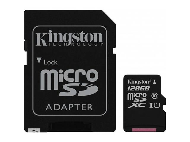 Карта памяти KINGSTON microSDXC 128Gb Canvas Select+ A1 (R100/W85) +ad (Код товара:14171)