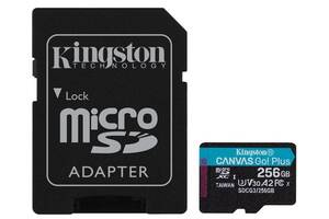 Карта памяти Kingston microSDXC 256GB Canvas Go+ U3 V30 (SDCG3/256GB) + Адаптер (6552771)