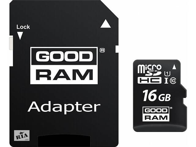 Карта памяти microSDHC 16GB UHS-I class 10 + adapter