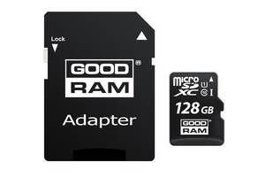 Карта памяти MicroSDXC 128GB UHS-I Class 10 Goodram + SD-adapter (M1AA-1280R12)